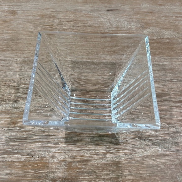 Tiffany & Company Metropolis Crystal Bowl, Size 4” Square - Picture 5 of 5